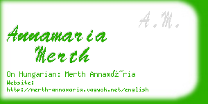 annamaria merth business card